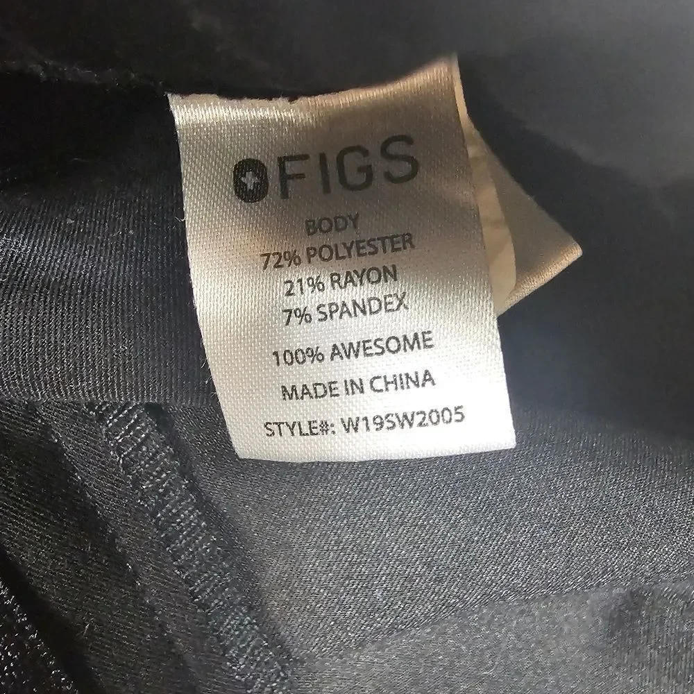 Figs Black Straight Leg‎ Trouser Chino Pants Men's Size Medium
